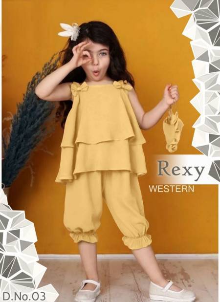 Yellow REXY Girls New Western Wear Fancy Designer Kids Colletion REXY 3